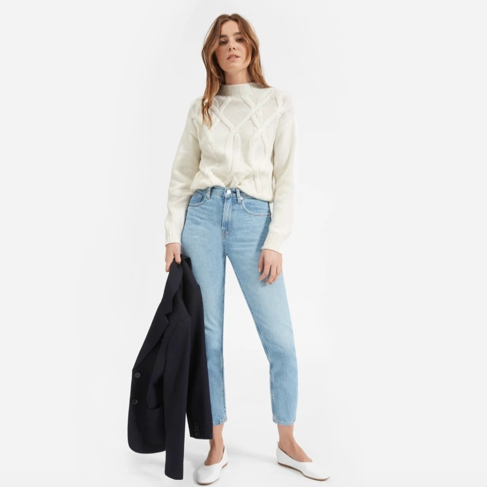 Everlane Cable Mockneck Sweater